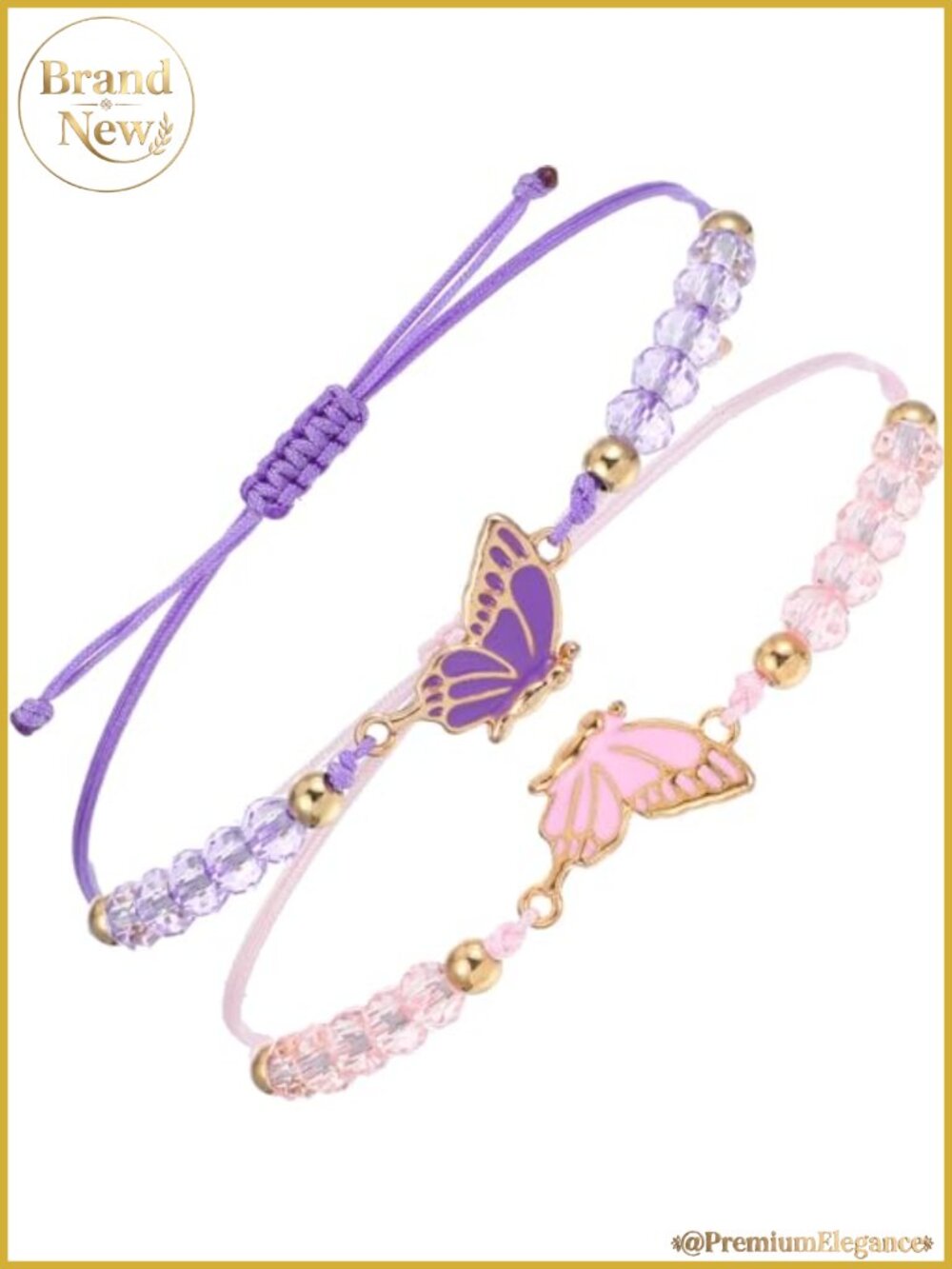 Elegant Butterfly Matching Bracelets Set for Friends
